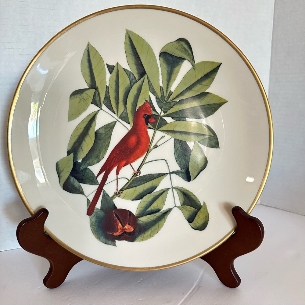 The Cardinal Gold Rimmed Plate, Gorham Fine China